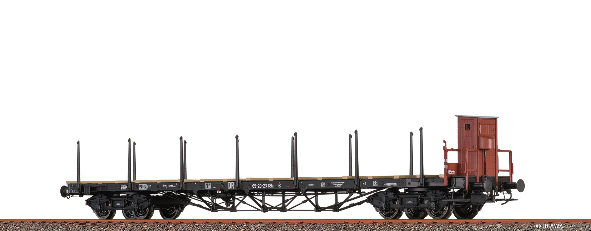 H0 Drehgestellflachwagen SSlu DR $65-20-23