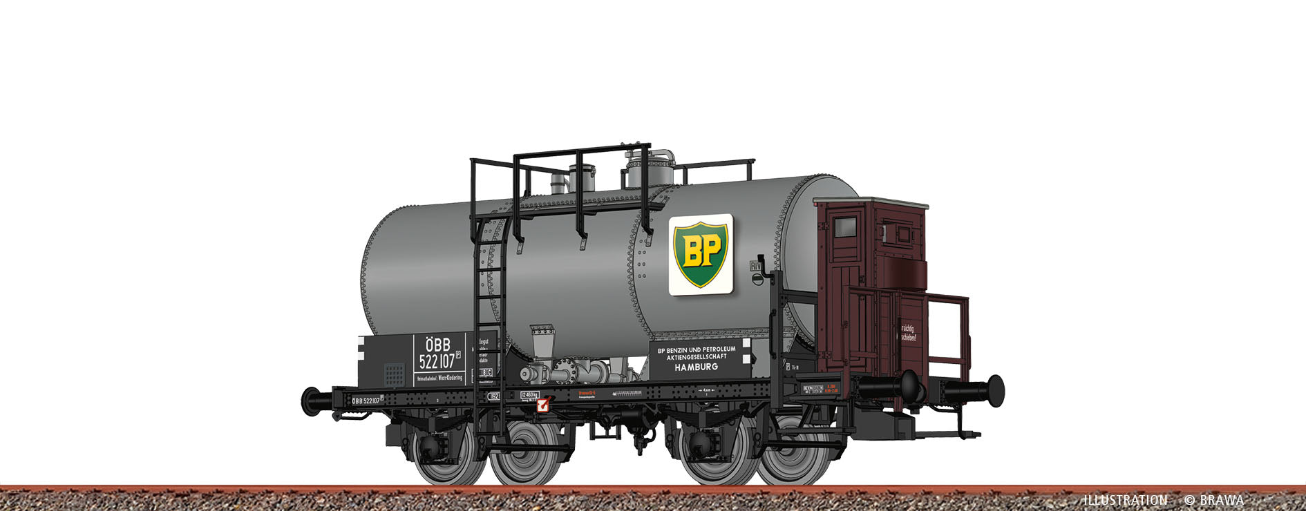 H0 Kesselwagen 2-achsig Z[P] "BP" ÖBB $522 107 [P]