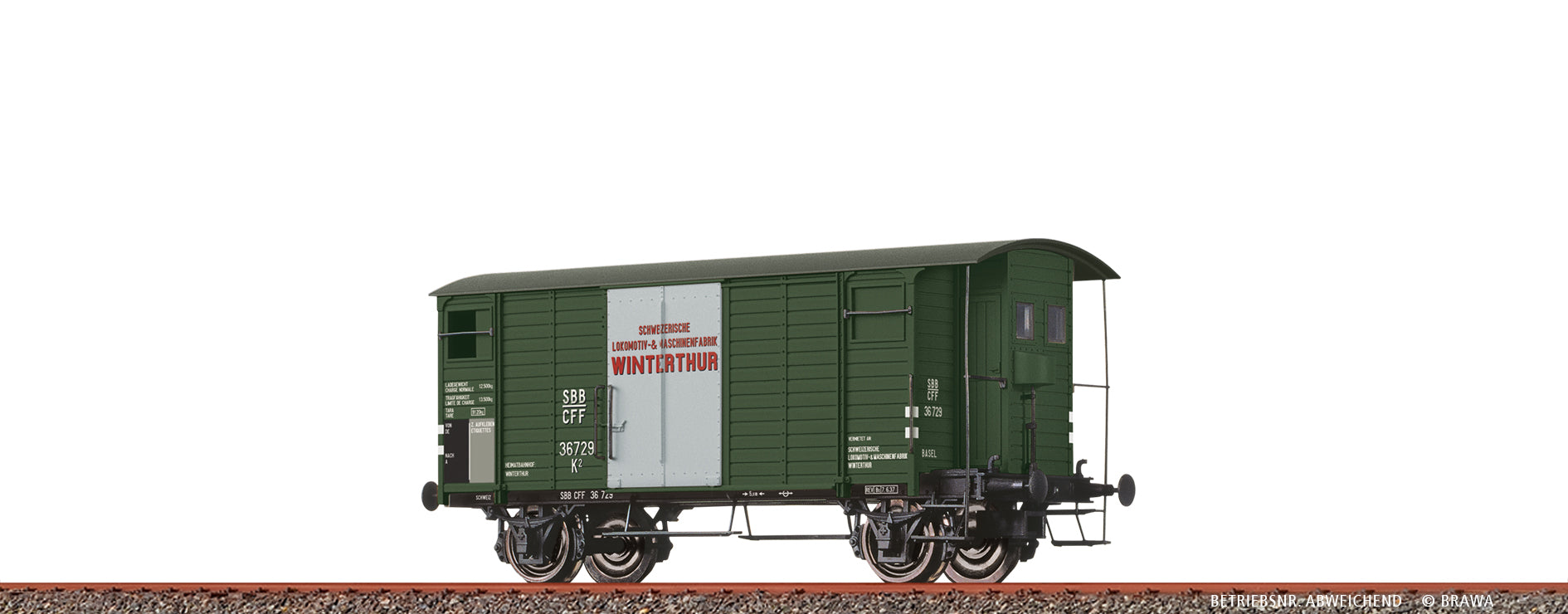 H0 Gedeckter Güterwagen K2 "SLM Winterthur" SBB $36732