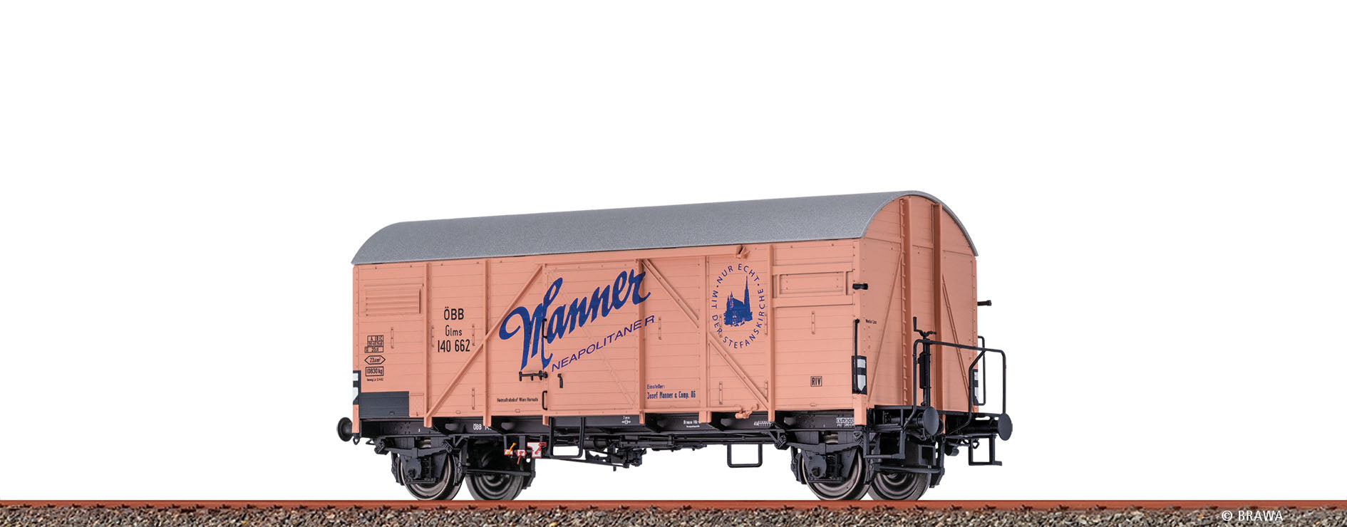 H0 Gedeckter Güterwagen Glms "Manner" ÖBB $140 662