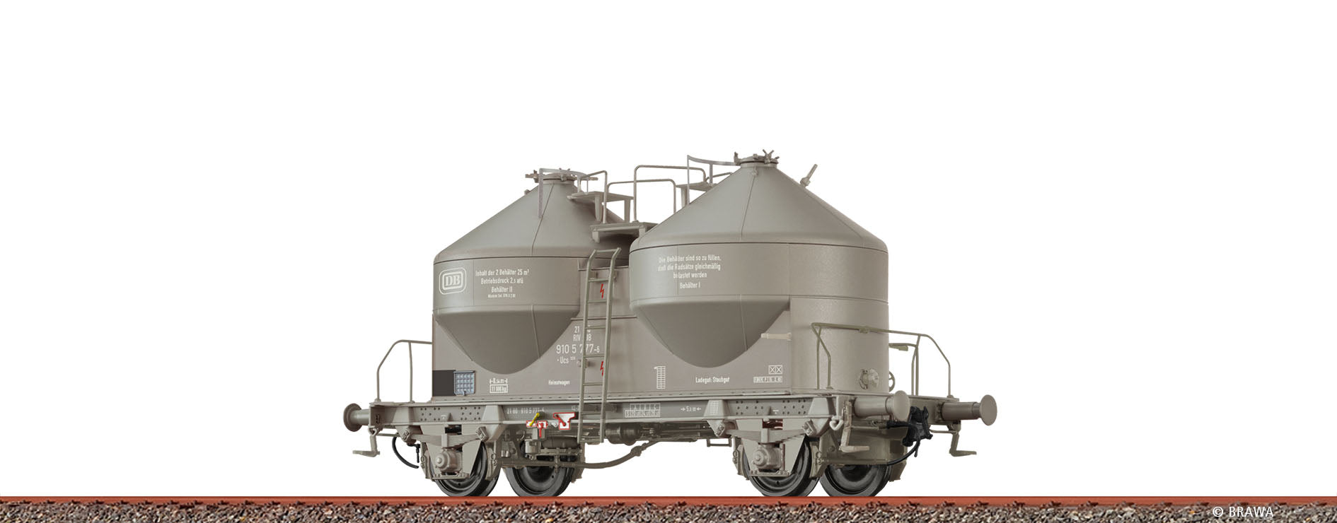H0 Staubbehälterwagen Ucs908 DB $21 80 910 5 777-6