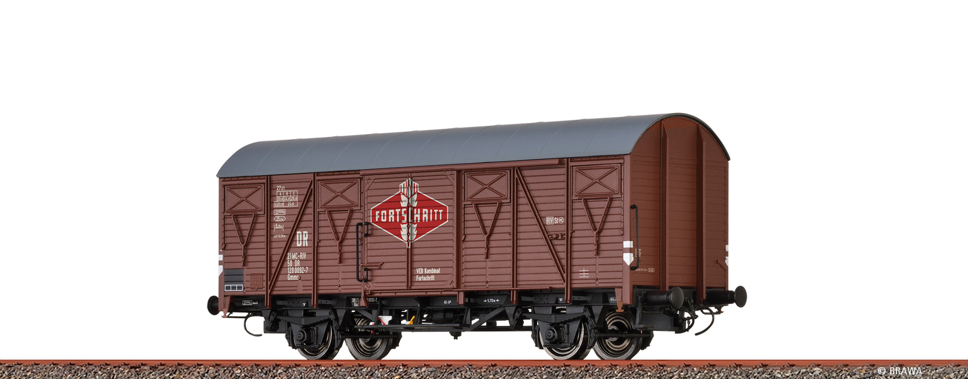 H0 Gedeckter Güterwagen Gmms "Fortschritt" DR $21 50 120 0092-7