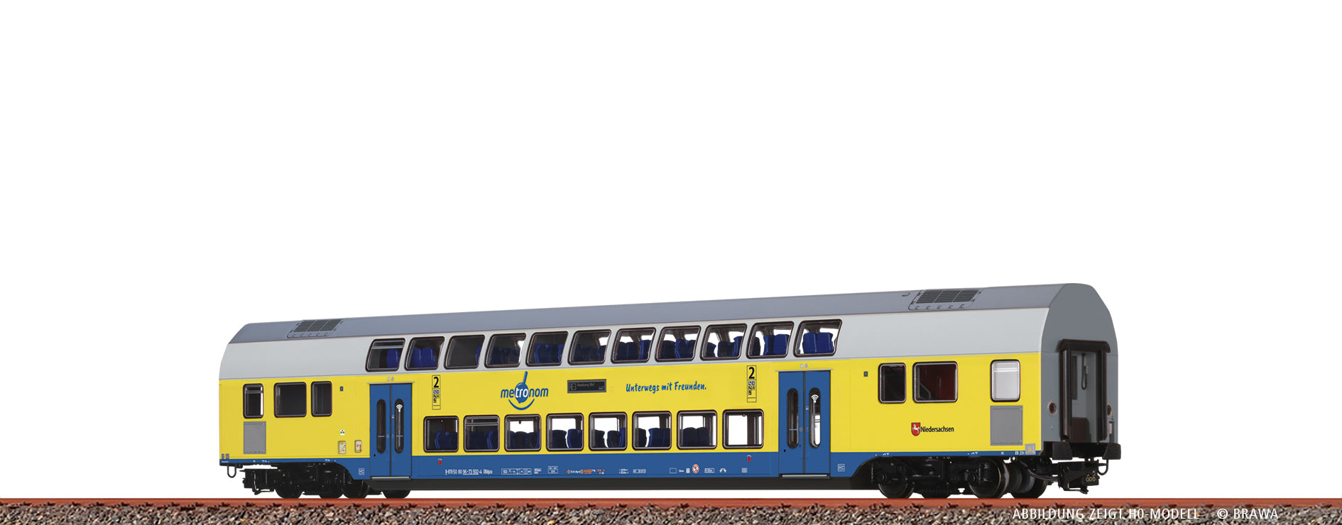 N Doppelstock-Mittelwagen 2. Kl. Metronom (RE 3 Hamburg Hbf) $50 80 96-73 502-4